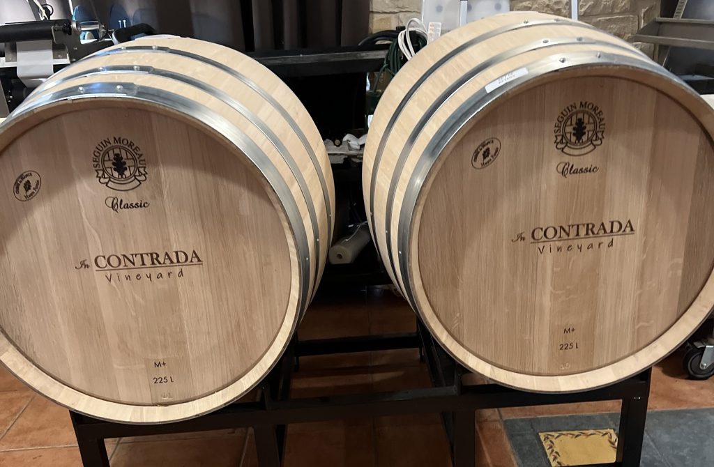 Wine tasting flight at In Contrada
